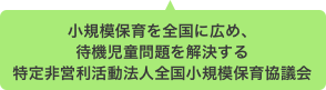 特定非営利活動法人全国小規模保育協議会